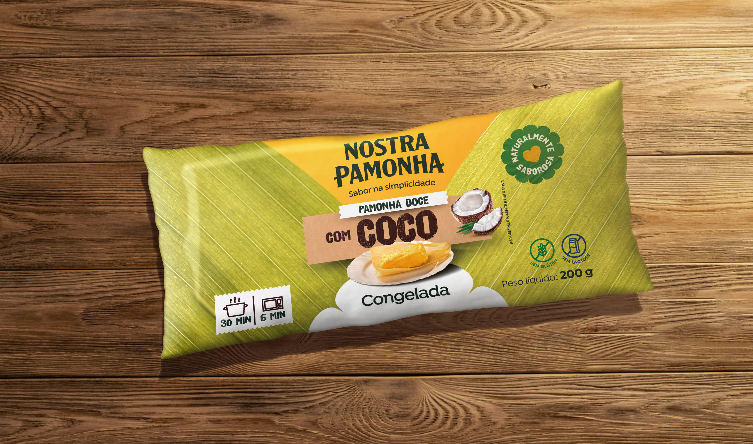 Pamonha Doce com Coco